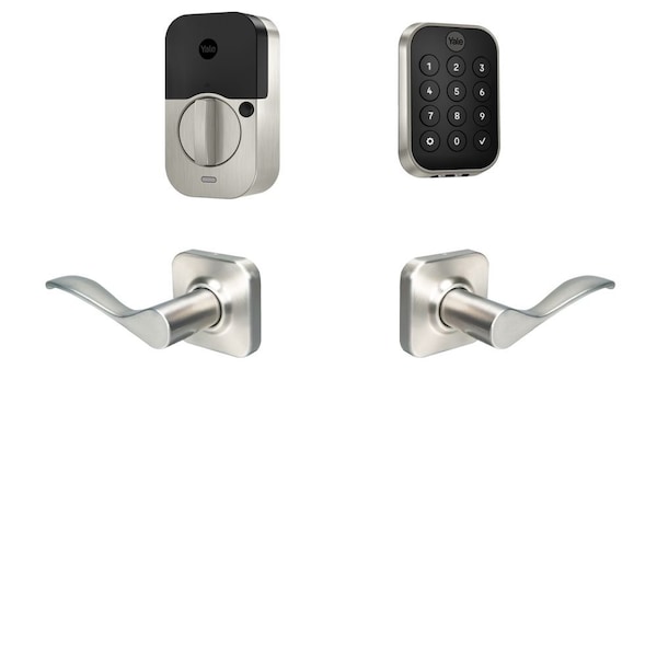 Yale Real Living Yale Assure Lock 2 Bundle with Key Free Keypad Bluetooth Deadbolt, Norwood Lever Passage, and BYRD430BLENW619 - main